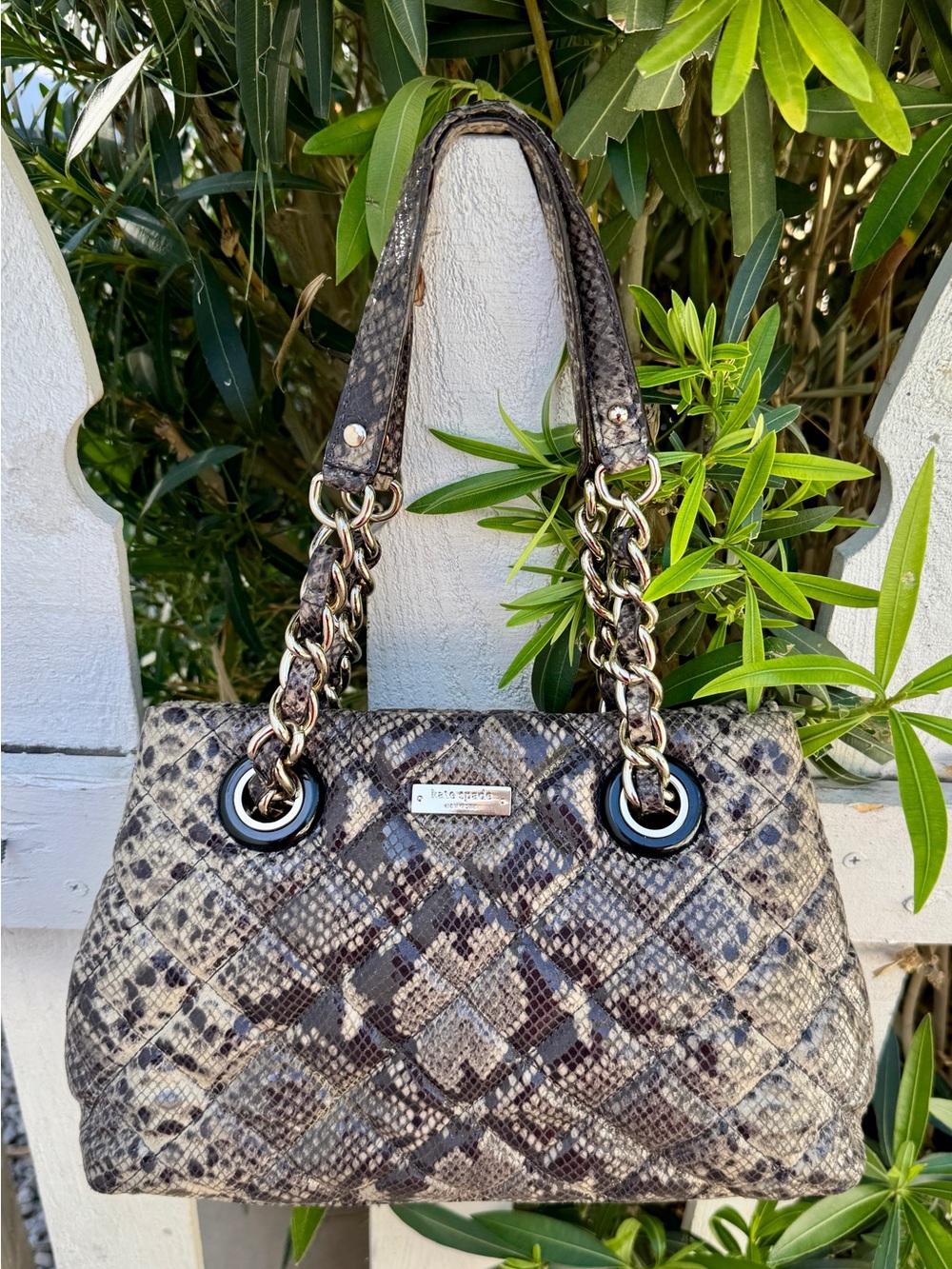 Kate Spade New York Maryanne shoulder bag Quilted Python Print